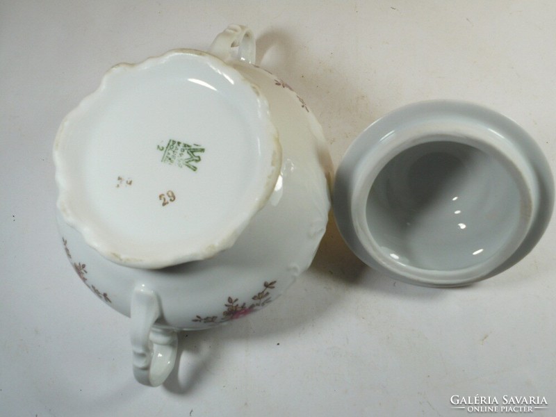 Retro old porcelain sugar bowl made in Poland