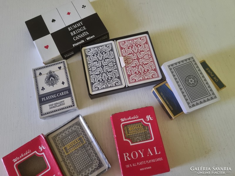 8 decks of rummy, poker cards, new unopened French card pack