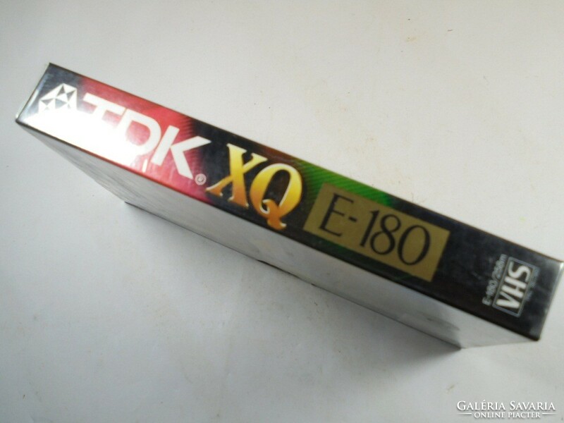 Retro TDK XQ E-180 videókazetta videó kazetta VHS bontatlan csomagolásban, új