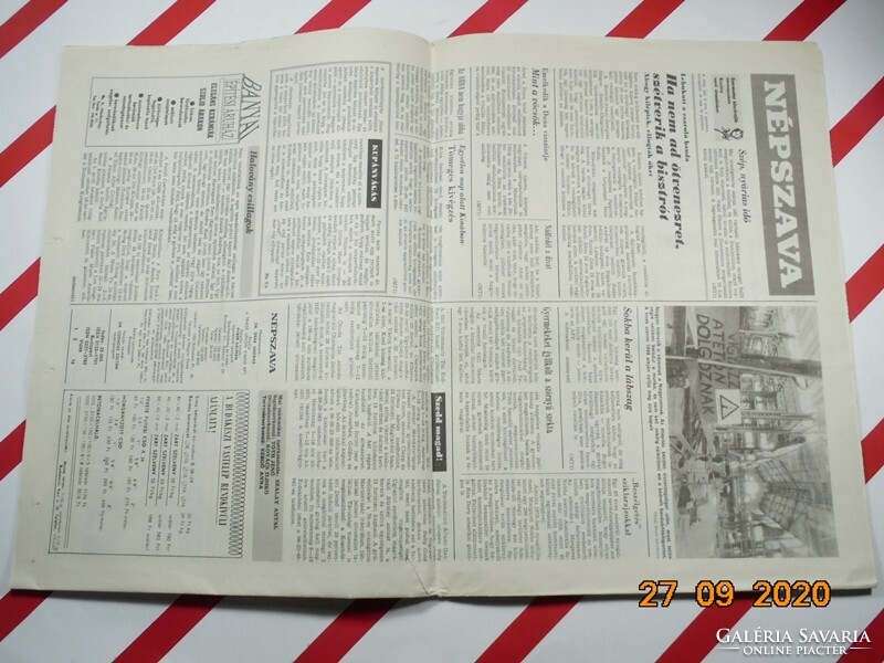 Régi retro újság - Népszava - 1992. szeptember 4.  - A Magyar Szakszervezetek Lapja