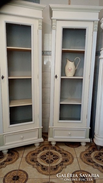 Tin German bookcase narrow storage cabinet