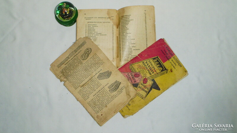 Antique cookbook, pages - together - váncza, dr. Oetker