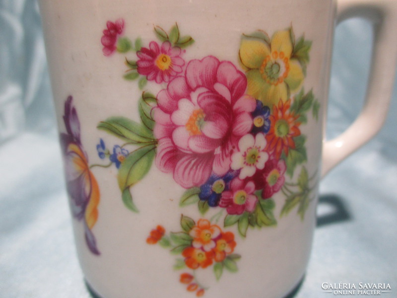 Zsolnay mug with beautiful flowers, cup