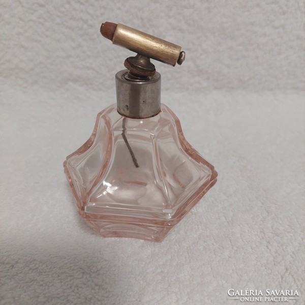 Antique perfume bottle with a beautiful color and shape. Its condition corresponds to its age, the bottle is in perfect condition