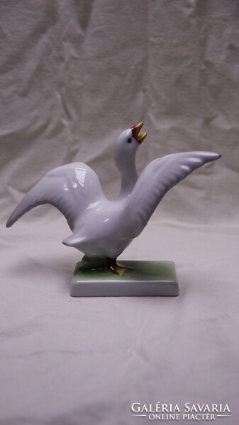 Herend porcelain goose, goose, flawless, marked