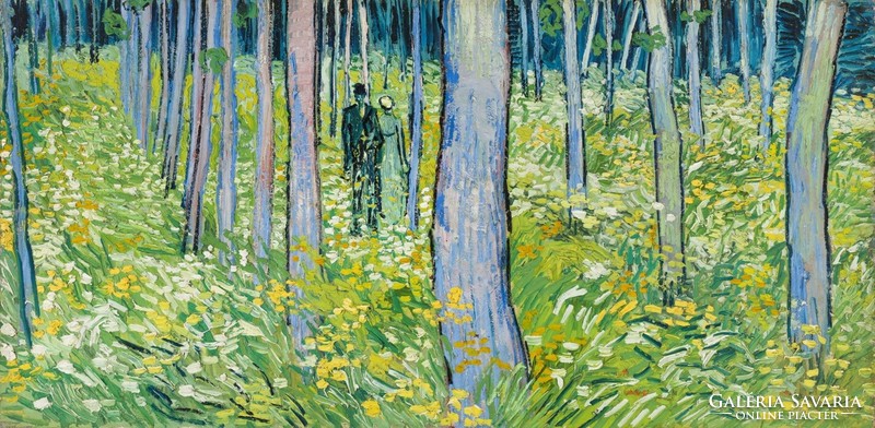 Van gogh - lovers in the undergrowth - canvas reprint