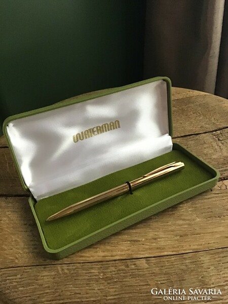 Old French gold-plated waterman ballpoint pen in box