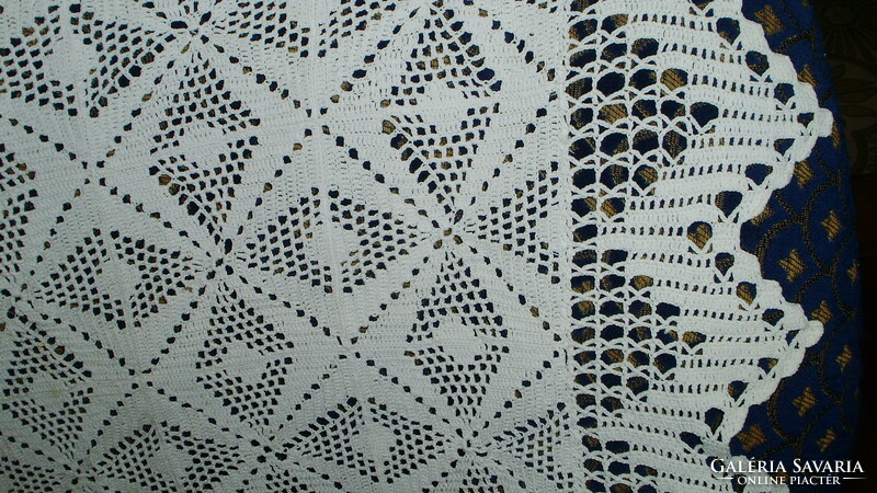 Old dresser tablecloth - hand crocheted