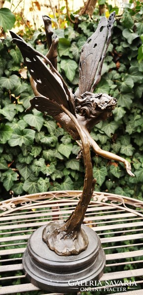 Flying fairy - bronze statue