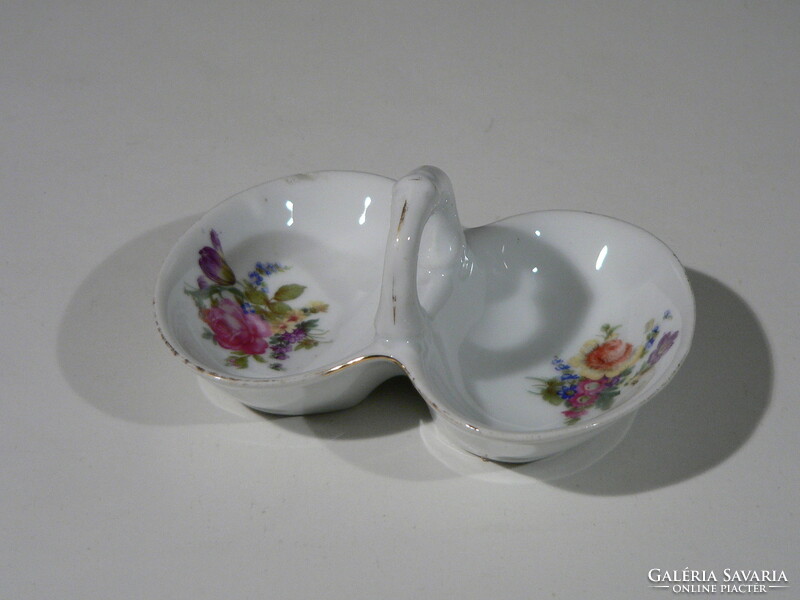 German porcelain spice holder/salt holder, with flower pattern decor, for sale cheaply
