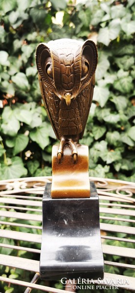 Special art deco owl - bronze sculpture artwork