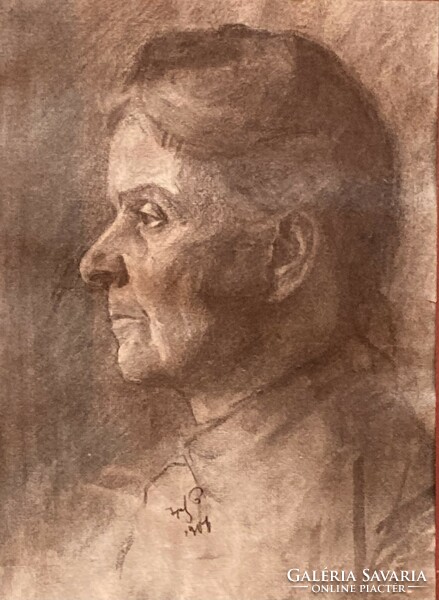 Igaly István -Idős hölgy portréja 1907-ből .
