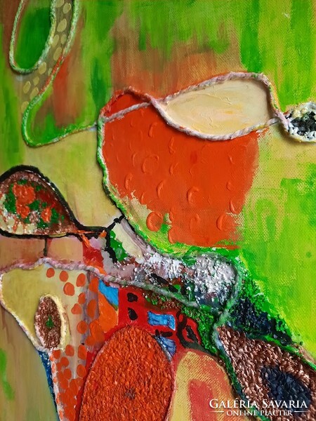 Zsm abstract painting: 70 cm/50 cm canvas, acrylic, mixed media fantasy