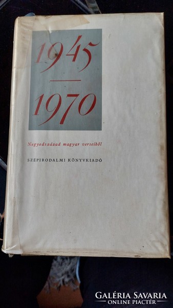 1945 - 1970 Negyedszázad magyar verseiből - 1970- verses könyv