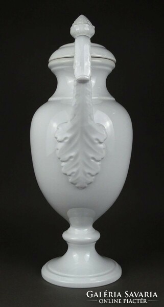 1M034 large snow-white Herend porcelain urn 36 cm