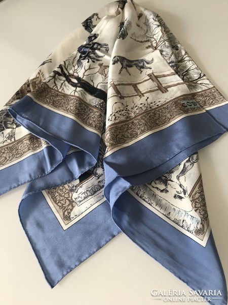 Vintage codello silk scarf with beautiful graphics, 88 x 85 cm