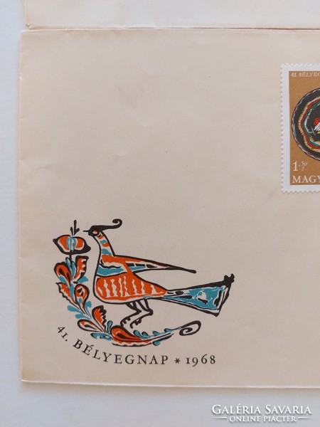 Old stamp envelope 41. Stamp Day 1968 2 pcs