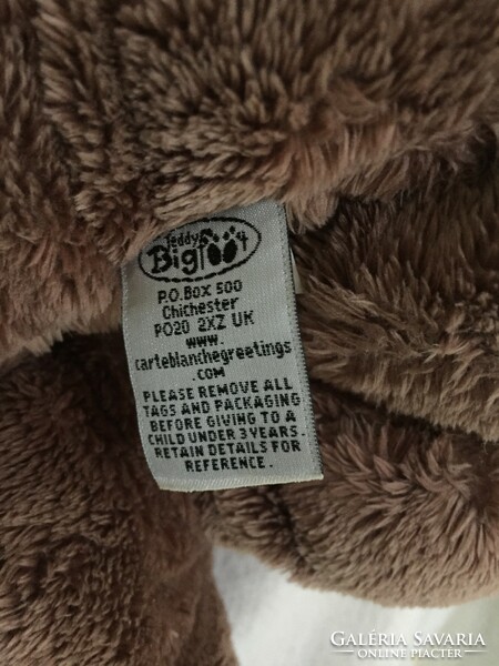 Medium brown, quality funny teddy bear, from the big foot series, with a new label