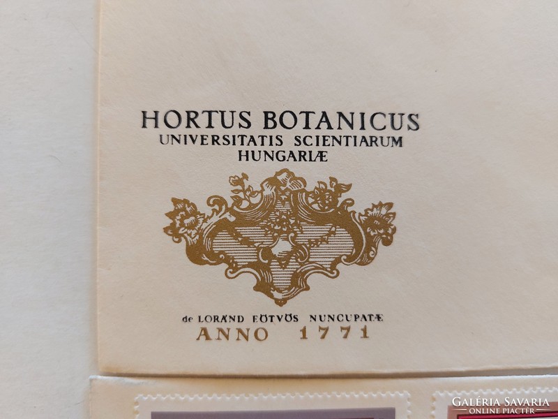 Régi bélyeg boríték Hortus Botanicus 3 db