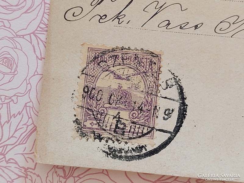Régi képeslap 1900 levelezőlap tájkép lepke