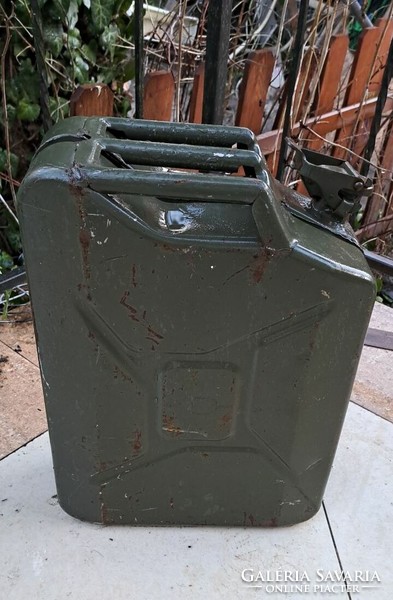Gasoline metal Marmon can for sale marked mh. 20L