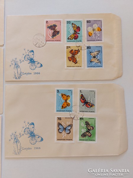 Old stamp envelope 1969 butterflies 1966 butterfly 5 pcs
