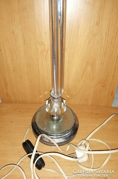 Old glass - metal art noveau table lamp without shade