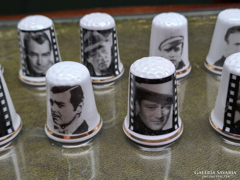 XX. Century's most popular charming movie stars porcelain thimble selection birchcroft fine bone china