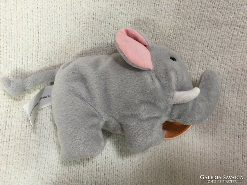 Collectable Dutch bean bag animal figure, elephant, serial number, with new, original label
