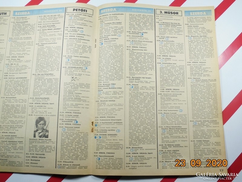 Régi retro rtv - rádió és televízió újság - 1983. 11. 28 - 12.04. - Ajándékba születésnapra
