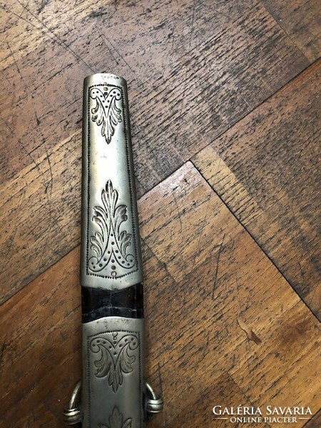 XVIII. századi acél disztőr, francia, 40 cm-es hosszúságú.