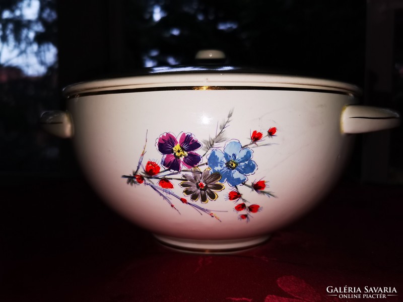 Antique granite soup bowl