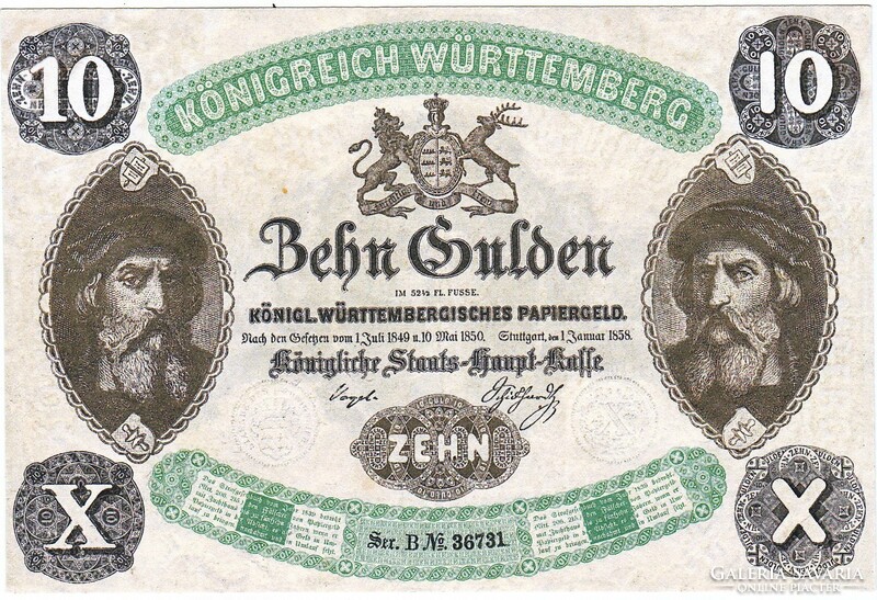Német államok 10 gulden 1858 REPLIKA