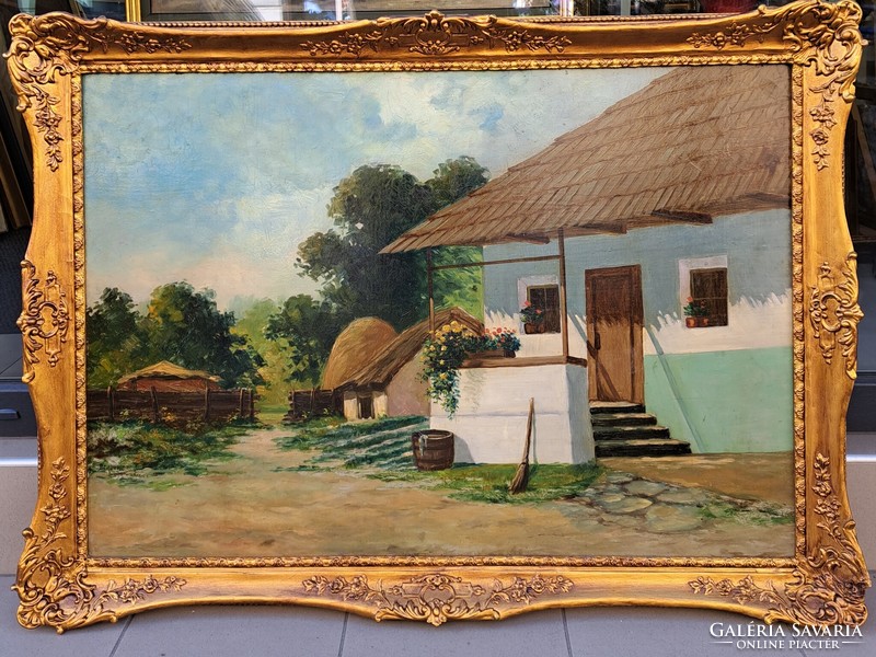 Ism. Painter: farmyard, 70x100 cm.
