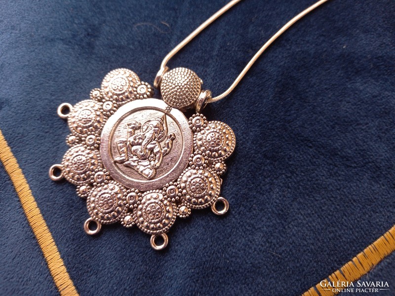 925 sterling silver chain with a large Buddhist pendant