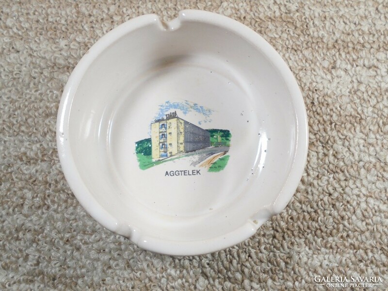 Retro old ceramic ashtray ash ashtray bowl aggtelek tourist souvenir - approx. From the 1970s and 80s