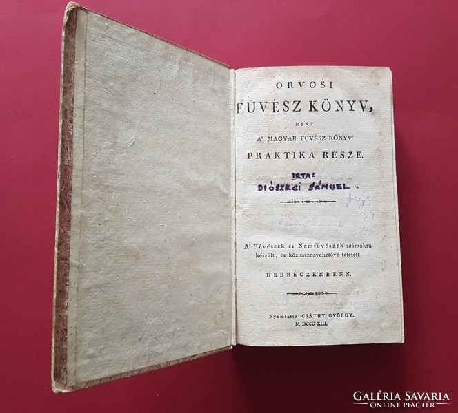 A curiosity! 1813 Medical herbal book as the