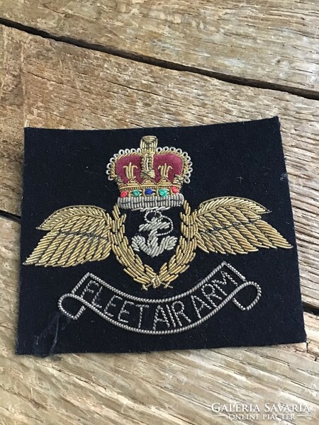 Old fleet air arm embroidered cap badge