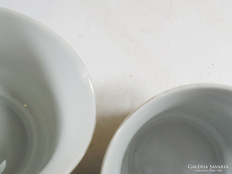 Retro régi jelzett Zsolnay porcelán bögre virágmintás 2 db