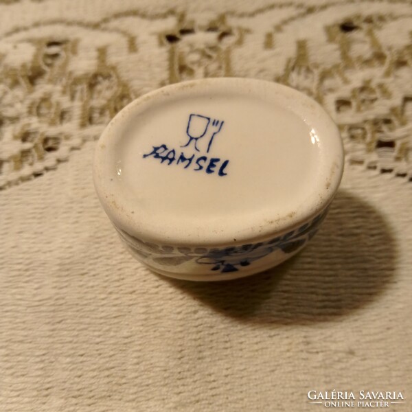 Vintage Delft Ramsel  porcelán dobozka.