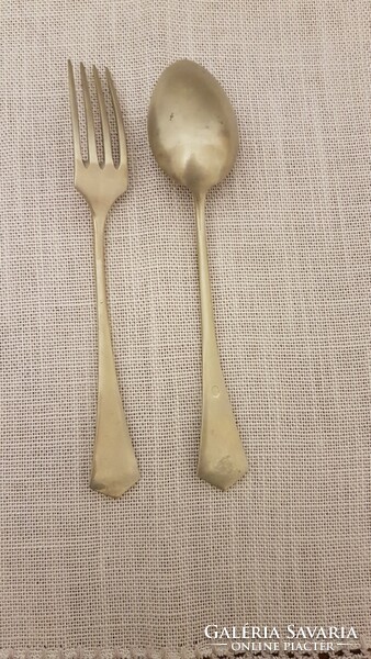 Serving fork and spoon - alpaca