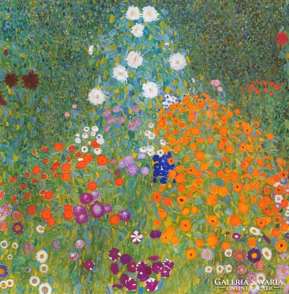 Klimt - flower garden - blindfold canvas reprint