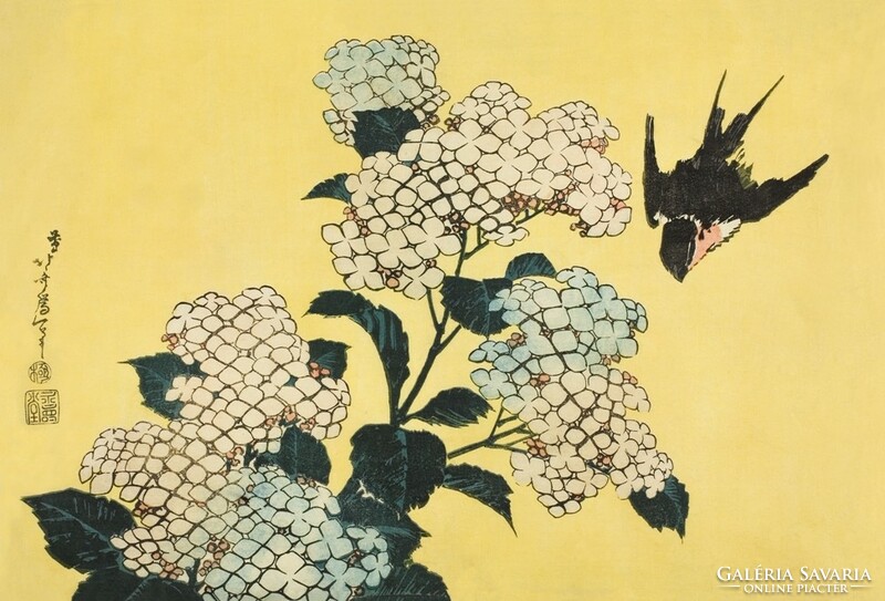 Hokusai - Fecskemadár - reprint