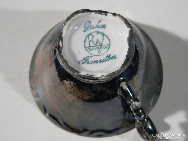 Bavaria Feinsilber  ezüstözött porcelán - kávés szett olcsón eladó