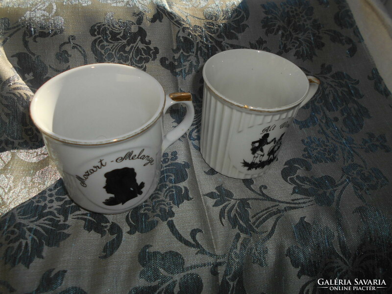 Retro shadow porcelain mug 2 - 2.5 dl - the price applies to 2 pcs