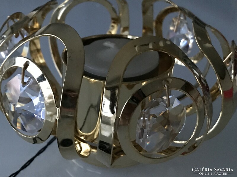 24 karátos aranyozású mécsestartó Swarovski kristályokkal, “Crystal Temptations” márka
