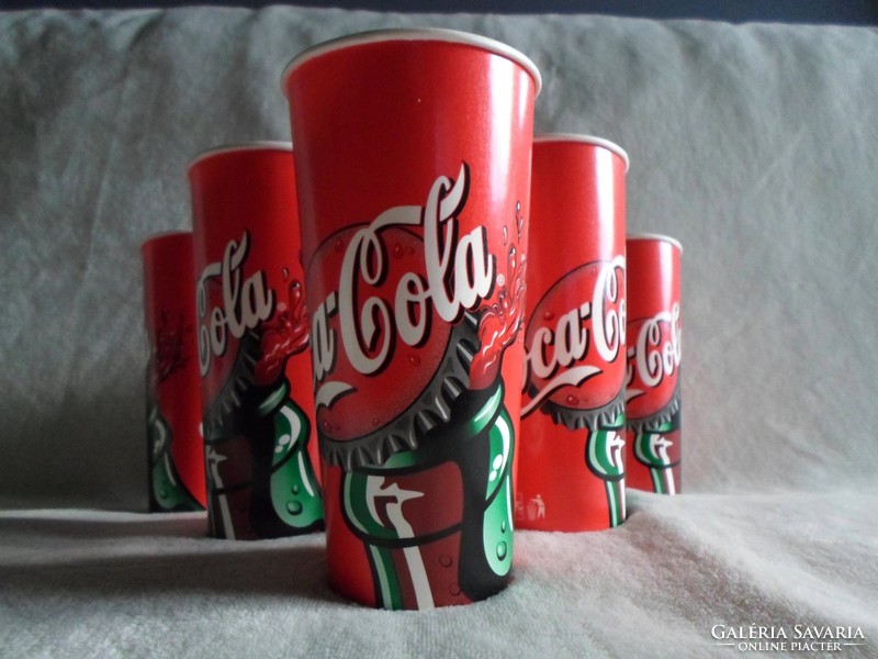 Retro Coca-Cola 0,5 L-es party pohár 6 db-os készlet,  1999 -ből