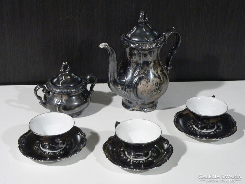 Bavaria feinsilber silver-plated porcelain - coffee set for cheap sale