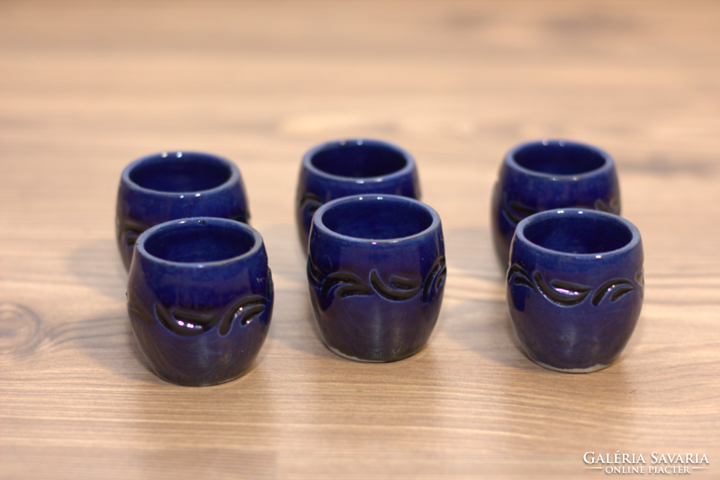 Korondi blue brandy glasses