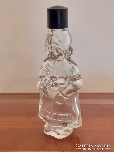 Régi kölnis üveg női alakos vintage parfümös palack